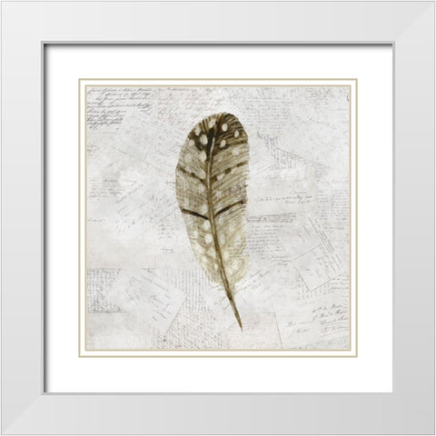 Imprint 1 White Modern Wood Framed Art Print with Double Matting by Kimberly, Allen