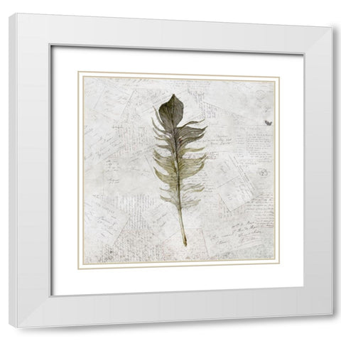 Imprint 2 White Modern Wood Framed Art Print with Double Matting by Kimberly, Allen