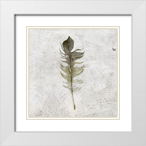 Imprint 2 White Modern Wood Framed Art Print with Double Matting by Kimberly, Allen