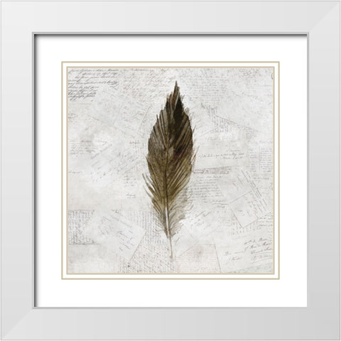 Imprint 3 White Modern Wood Framed Art Print with Double Matting by Kimberly, Allen