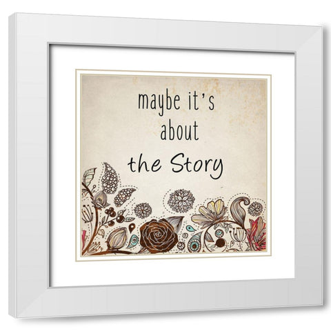 Happy Ending 2 White Modern Wood Framed Art Print with Double Matting by Kimberly, Allen