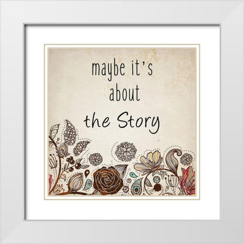 Happy Ending 2 White Modern Wood Framed Art Print with Double Matting by Kimberly, Allen