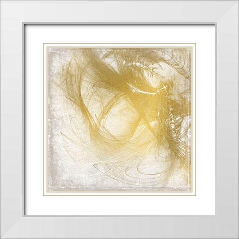 Organic Burst 1 White Modern Wood Framed Art Print with Double Matting by Kimberly, Allen