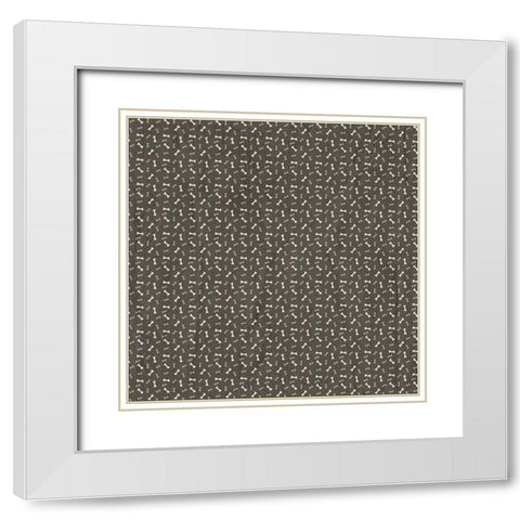 Ruff Ruff Pattern 1 White Modern Wood Framed Art Print with Double Matting by Kimberly, Allen