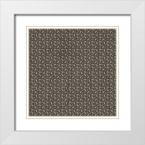 Ruff Ruff Pattern 1 White Modern Wood Framed Art Print with Double Matting by Kimberly, Allen