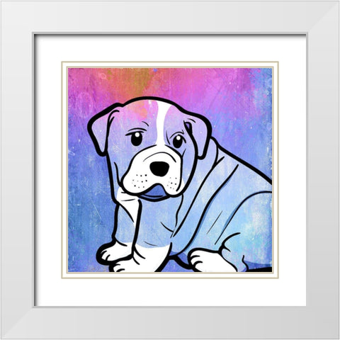 Best Friend 3 White Modern Wood Framed Art Print with Double Matting by Kimberly, Allen