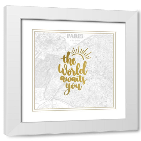 Go Travel 3 White Modern Wood Framed Art Print with Double Matting by Kimberly, Allen