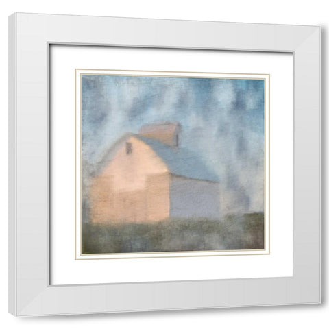 At the Barn White Modern Wood Framed Art Print with Double Matting by Allen, Kimberly