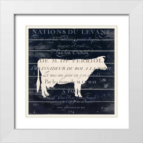 At the Farm 3 White Modern Wood Framed Art Print with Double Matting by Allen, Kimberly