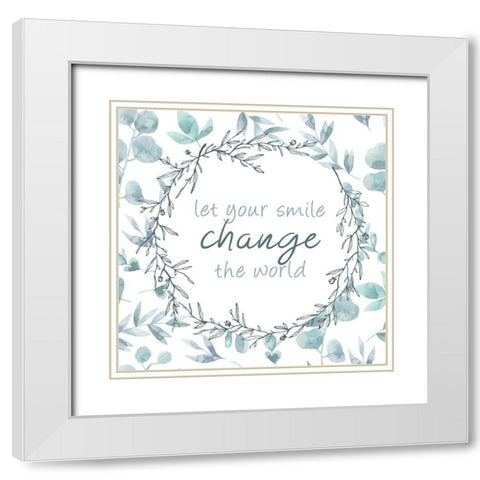 Change 1 White Modern Wood Framed Art Print with Double Matting by Kimberly, Allen