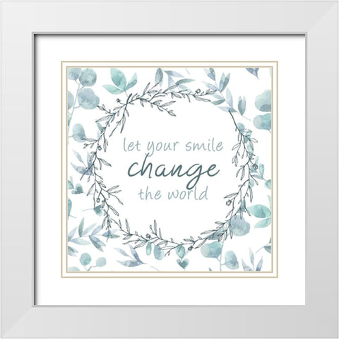 Change 1 White Modern Wood Framed Art Print with Double Matting by Kimberly, Allen