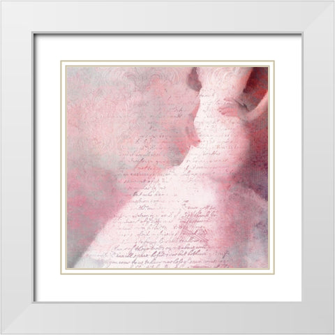 My Dreams in Pink White Modern Wood Framed Art Print with Double Matting by Kimberly, Allen