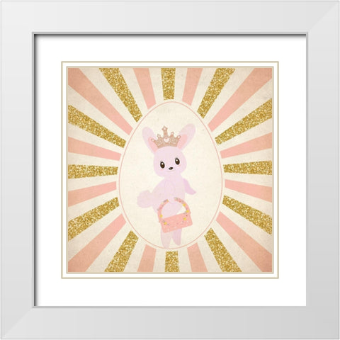 Bunny Princess 2 White Modern Wood Framed Art Print with Double Matting by Kimberly, Allen