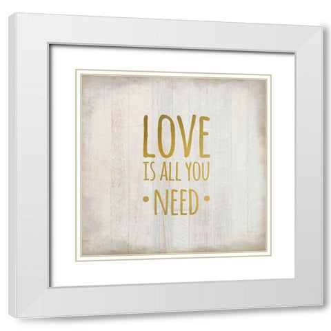 Always Love 2 White Modern Wood Framed Art Print with Double Matting by Kimberly, Allen
