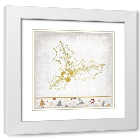Christmas Jingle 4 White Modern Wood Framed Art Print with Double Matting by Kimberly, Allen