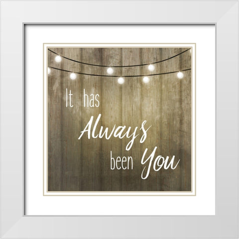 Love Lights 1 White Modern Wood Framed Art Print with Double Matting by Kimberly, Allen