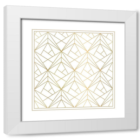 Newspaper Christmas  Pattern 1 White Modern Wood Framed Art Print with Double Matting by Kimberly, Allen
