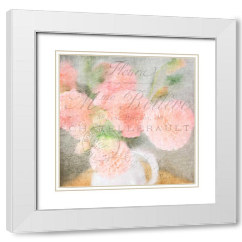 Fleur Postale White Modern Wood Framed Art Print with Double Matting by Allen, Kimberly