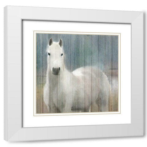Serenity White White Modern Wood Framed Art Print with Double Matting by Allen, Kimberly