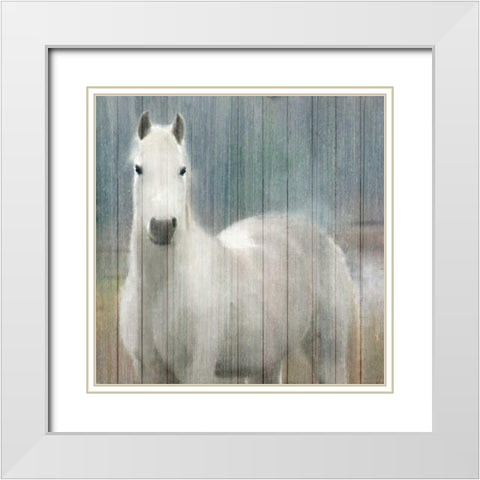 Serenity White White Modern Wood Framed Art Print with Double Matting by Allen, Kimberly