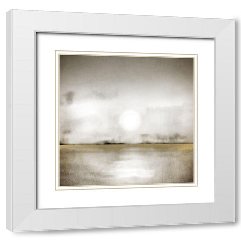 Sunset Gold White Modern Wood Framed Art Print with Double Matting by Allen, Kimberly