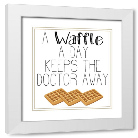 Good Morning 3 White Modern Wood Framed Art Print with Double Matting by Kimberly, Allen