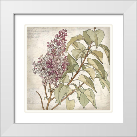 Shades of Purple 1 White Modern Wood Framed Art Print with Double Matting by Kimberly, Allen