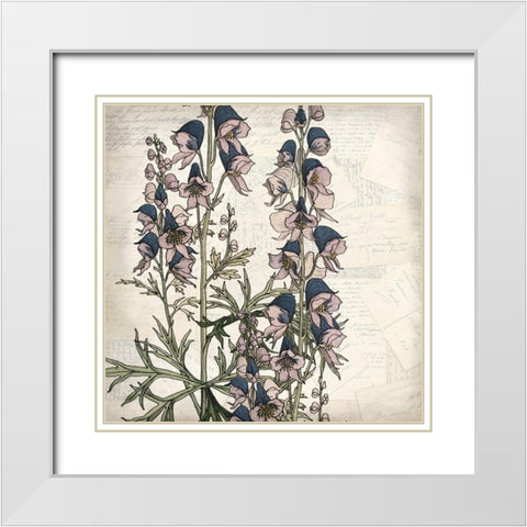 Shades of Purple 2 White Modern Wood Framed Art Print with Double Matting by Kimberly, Allen