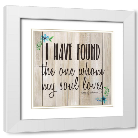 I Have Found White Modern Wood Framed Art Print with Double Matting by Kimberly, Allen