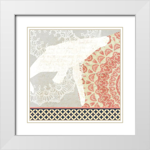 Pretty in Pink 2 White Modern Wood Framed Art Print with Double Matting by Kimberly, Allen