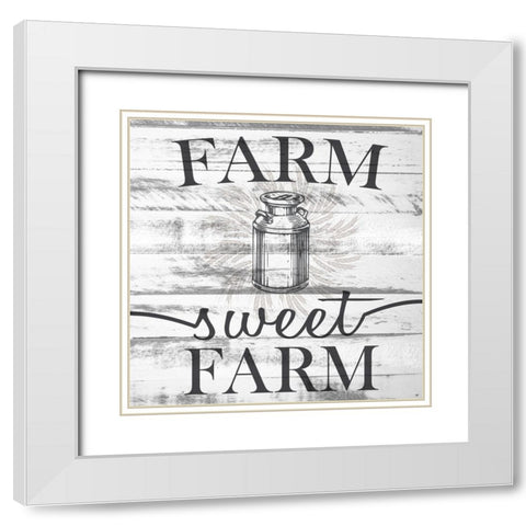 Farm 1 White Modern Wood Framed Art Print with Double Matting by Allen, Kimberly