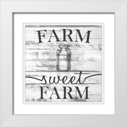Farm 1 White Modern Wood Framed Art Print with Double Matting by Allen, Kimberly