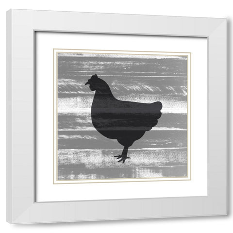 Farm 3 White Modern Wood Framed Art Print with Double Matting by Allen, Kimberly
