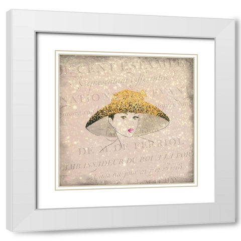 Glamour 1 White Modern Wood Framed Art Print with Double Matting by Kimberly, Allen