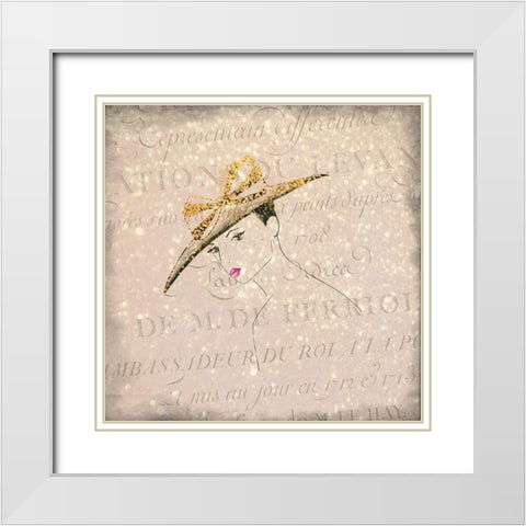 Glamour 3 White Modern Wood Framed Art Print with Double Matting by Kimberly, Allen