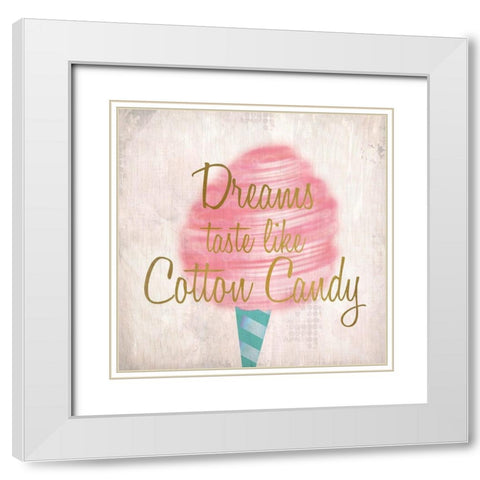 Cotton Candy 1 White Modern Wood Framed Art Print with Double Matting by Kimberly, Allen
