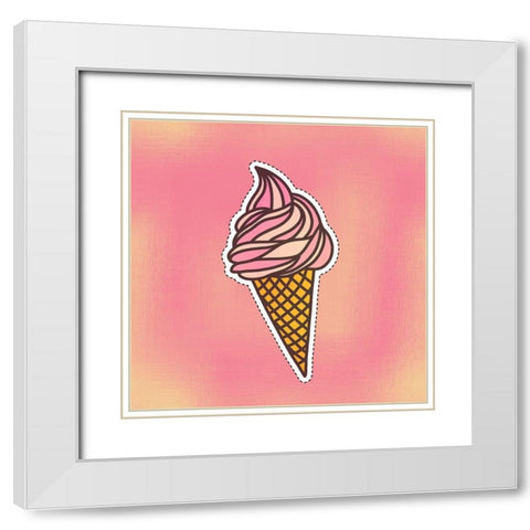 Cutout 1 White Modern Wood Framed Art Print with Double Matting by Kimberly, Allen