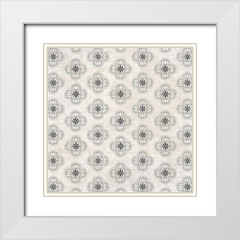 Country Magnolia Pattern White Modern Wood Framed Art Print with Double Matting by Kimberly, Allen