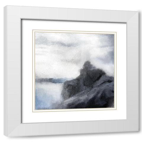 Against the Rocks White Modern Wood Framed Art Print with Double Matting by Allen, Kimberly