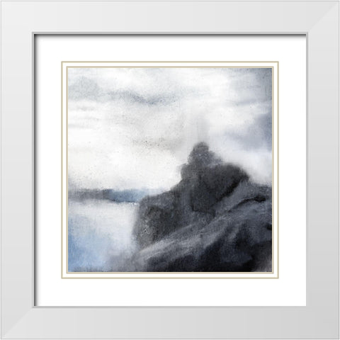Against the Rocks White Modern Wood Framed Art Print with Double Matting by Allen, Kimberly