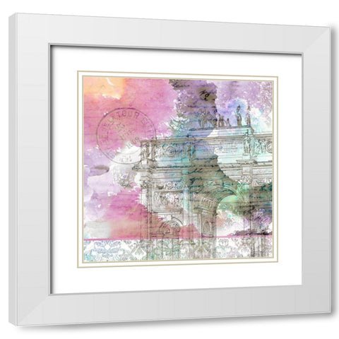 Watercolor Travel 4 White Modern Wood Framed Art Print with Double Matting by Kimberly, Allen