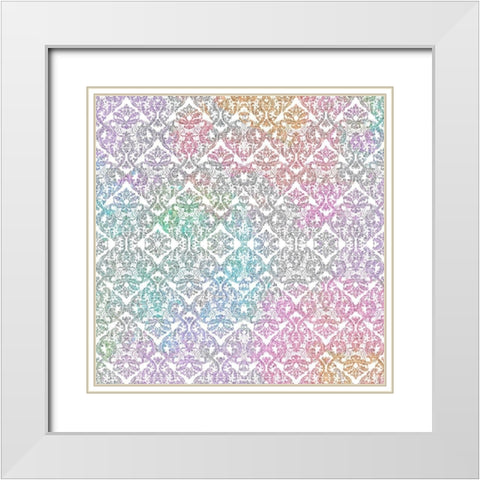 Watercolor Travel Pattern White Modern Wood Framed Art Print with Double Matting by Kimberly, Allen