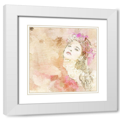 My Dreams 1 White Modern Wood Framed Art Print with Double Matting by Kimberly, Allen
