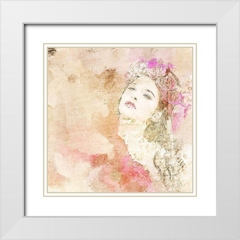 My Dreams 1 White Modern Wood Framed Art Print with Double Matting by Kimberly, Allen