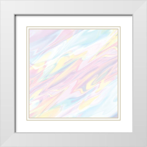 Rainbow Color 2 White Modern Wood Framed Art Print with Double Matting by Kimberly, Allen