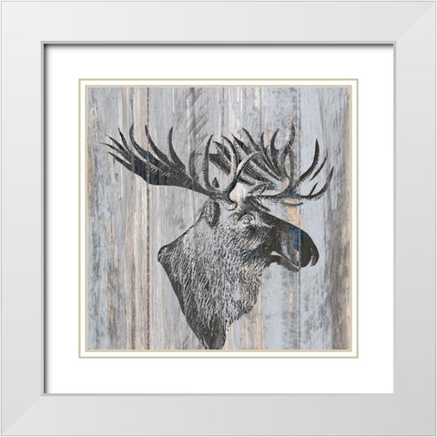 Cabin Rules 3 White Modern Wood Framed Art Print with Double Matting by Kimberly, Allen