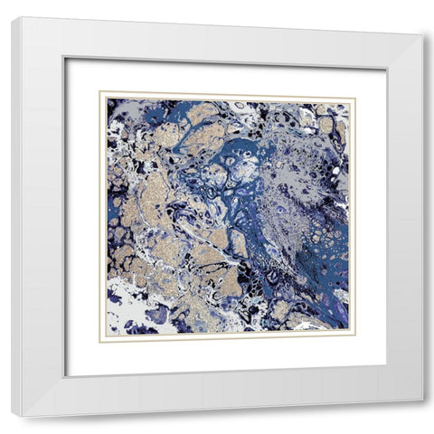 Energy A White Modern Wood Framed Art Print with Double Matting by Allen, Kimberly
