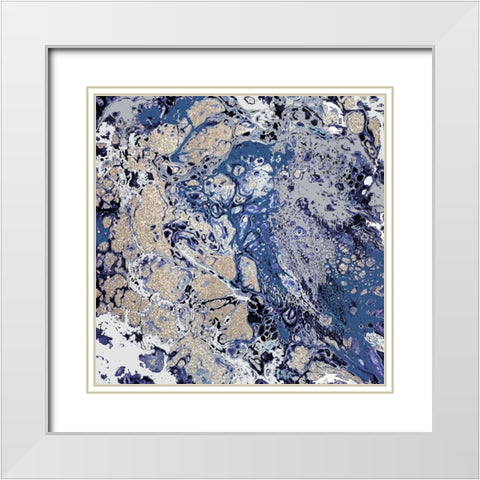 Energy A White Modern Wood Framed Art Print with Double Matting by Allen, Kimberly