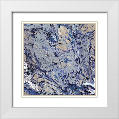 Energy B White Modern Wood Framed Art Print with Double Matting by Allen, Kimberly