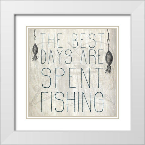 The Best Days White Modern Wood Framed Art Print with Double Matting by Kimberly, Allen